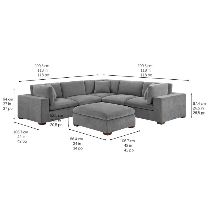 Thomasville Lowell 6 piece modular Sectional