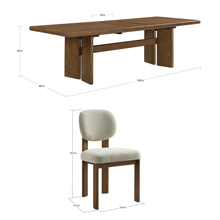 Trivoli dining room table & 8 chairs