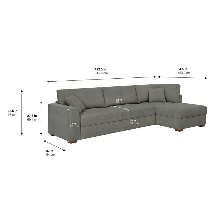 Thomasville Camlin Convertible sleeper sectional with Chaise