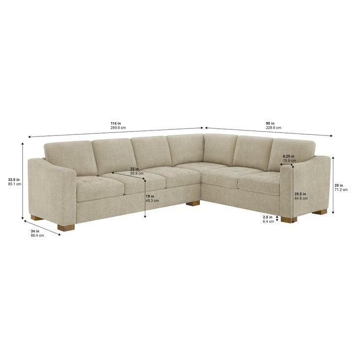 Thomasville Ellsford L-Shape Beige