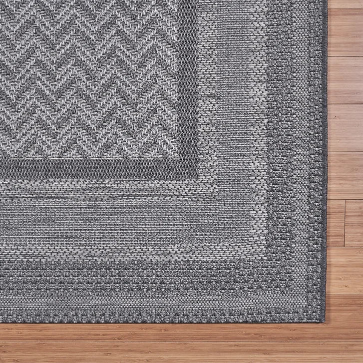 Laguna Outdoor & Indoor Area Rug, Daria Silver iron 8ft × 10ft
