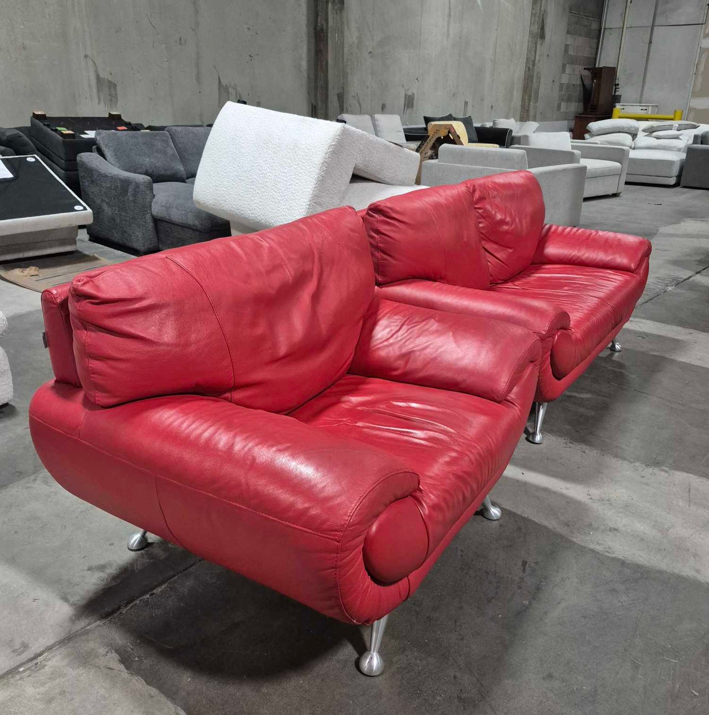 Nicoletti Italian leather Sofa made in Italy