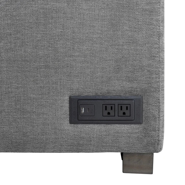 Coddle Cameron Gray Fabric Sleeper Sofa with Storage ex costco