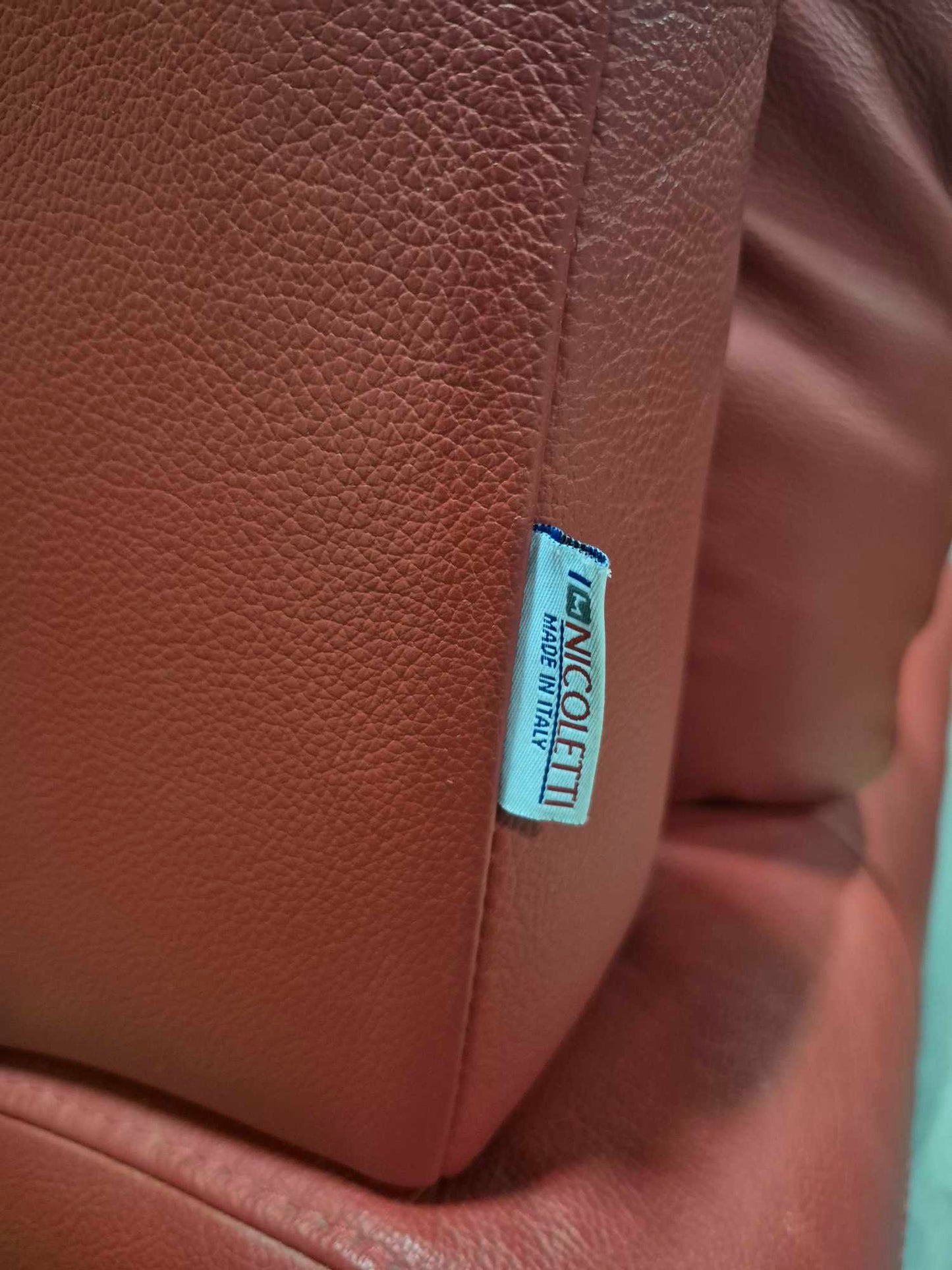 Nicoletti Italian leather Sofa made in Italy