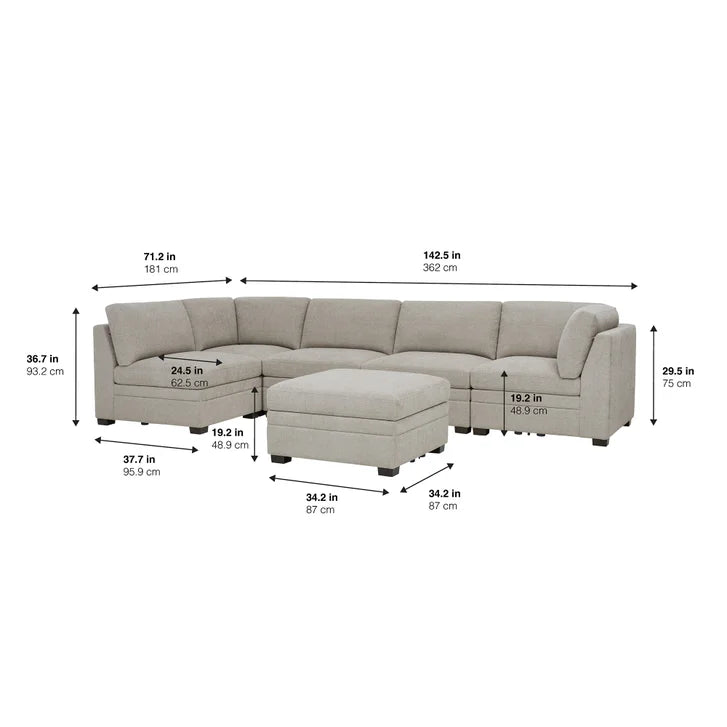 Thomasville Sectional Grey