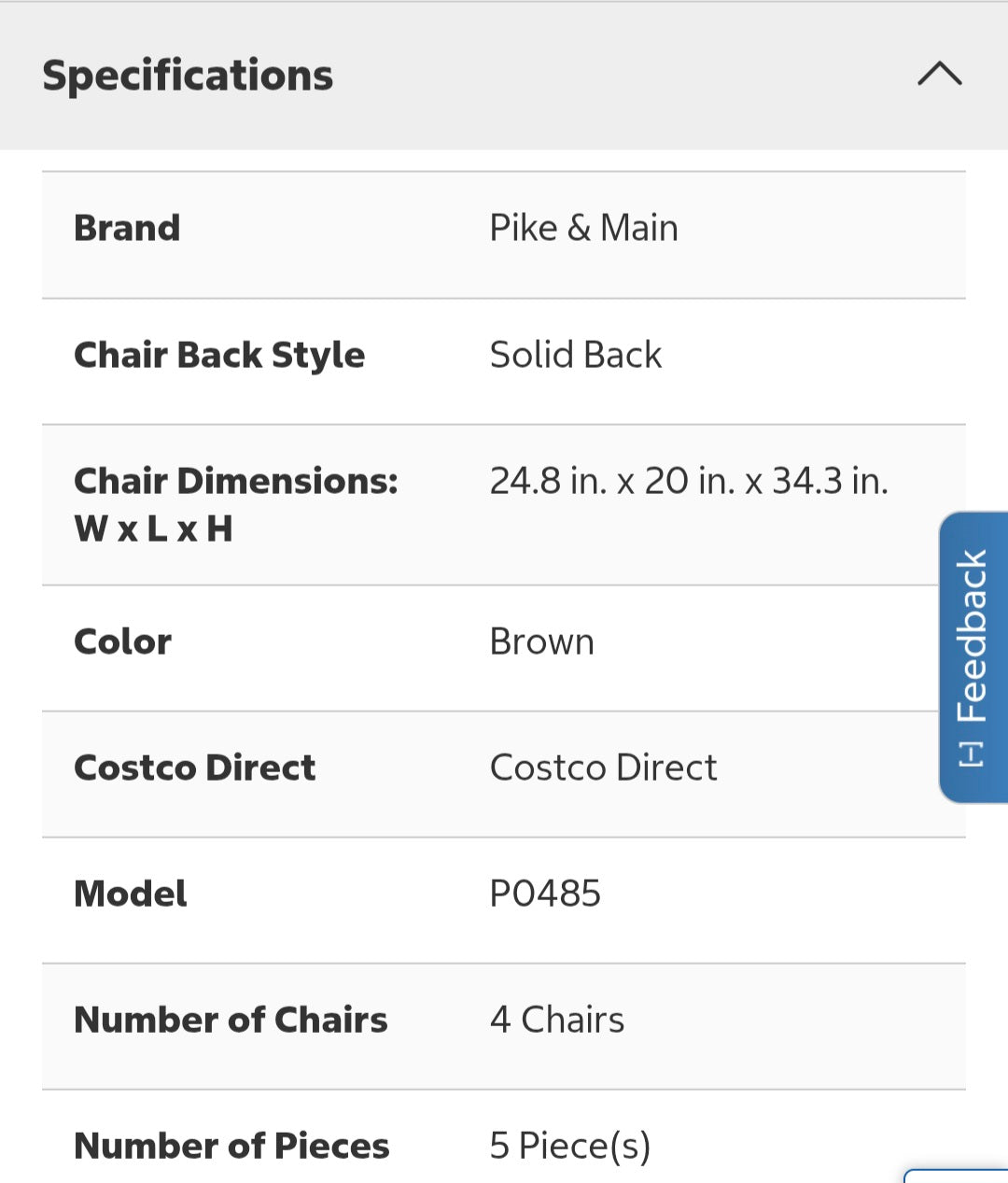 Florence Dining Table & 4 chairs
