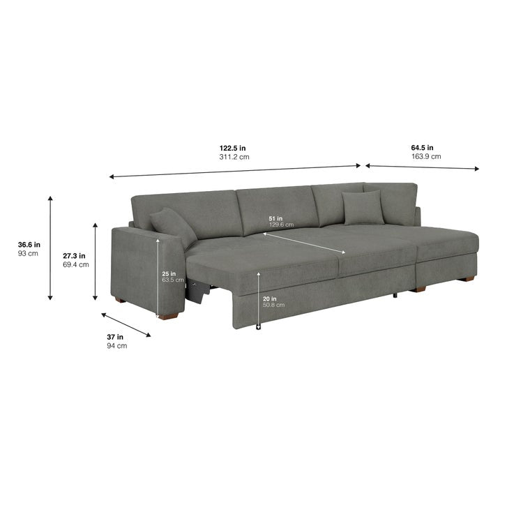 Thomasville Camlin Convertible sleeper sectional with Chaise