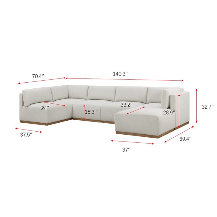 Henredon Murphy 6 piece modular sectional in cream retails $2100 at costco