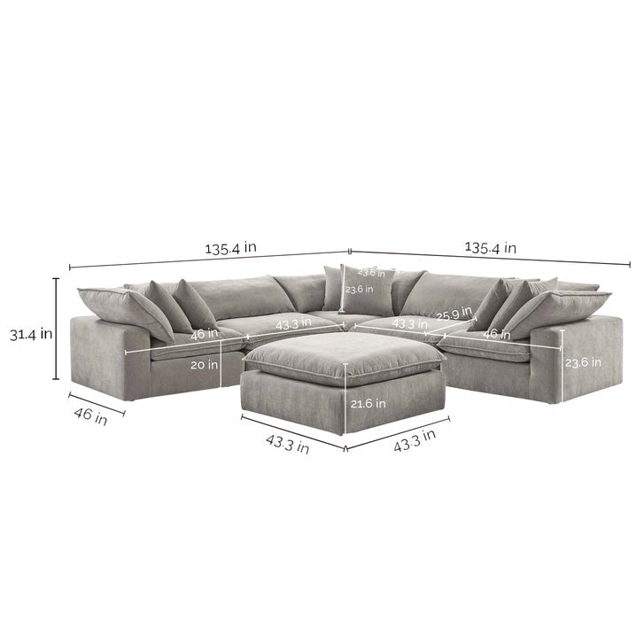 Sereen 6 piece modular sectional Taupo (retails $2399 + tax at costco)
