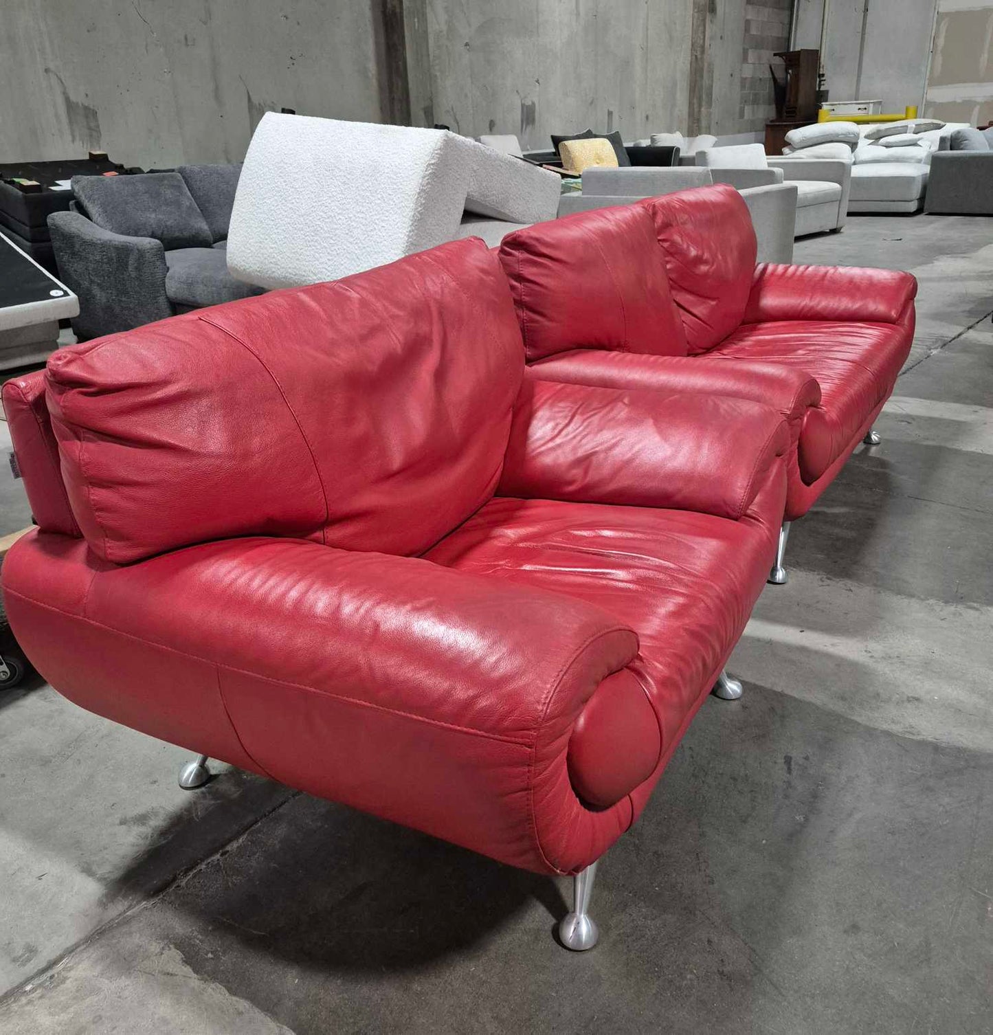 Nicoletti Italian leather Sofa made in Italy