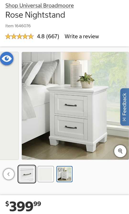 Rose Nightstand by costco
